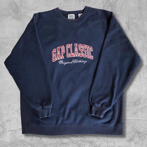 トップス Vintage GAP 90s Sweatshirt Navy Vintage GAP Sweatshirt Crewneck Jumper Pullover - Etsy