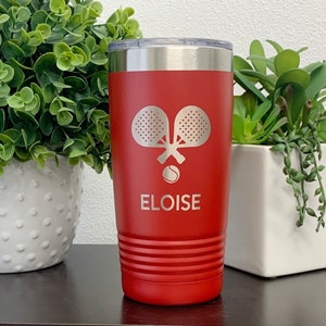 Engraved Paddle Tennis Tumbler Personalized, Platform Paddle Tennis Gift, Paddle Tennis Cup, 20oz or 30oz Insulated Coffee Cup