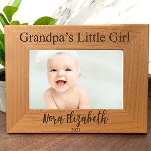 Father's Day Picture Frame Grandpa Personalized Grandpa's Little Girl Grandpa Gift For Father's Day New Grandpa Gender Reveal Grandpa