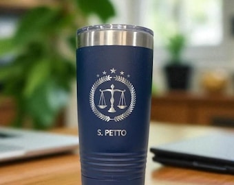 Engraved Lawyer Tumbler, Lawyer Gift For Man, Attorney Graduation Gift, Law School Gift, Judge Tumbler, 20oz or 30oz Coffee Cup, Paralegal