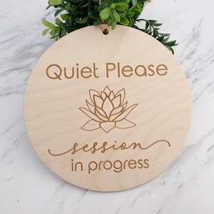 Engraved In Session Sign, Quiet Please, Session In Progress, Do Not Disturb, Massage In Session, Office Door Sign, Therapy Session