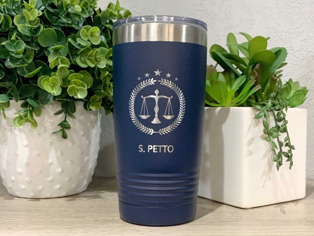 Personalized Attorney Gift Custom Engraved Vacuum Sealed Tumbler