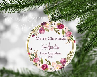 Personalized Granddaughter Ornament From Grandma, Grandchild Ornament, Gift From Nana To Granddaughter, Grandkid Christmas