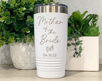 Mother Of The Groom Tumbler, Engraved Mother Of The Bride Tumbler, Mom Wedding Day Gift , Mother Of Bride Gift From Friend, Mom Wedding Cup