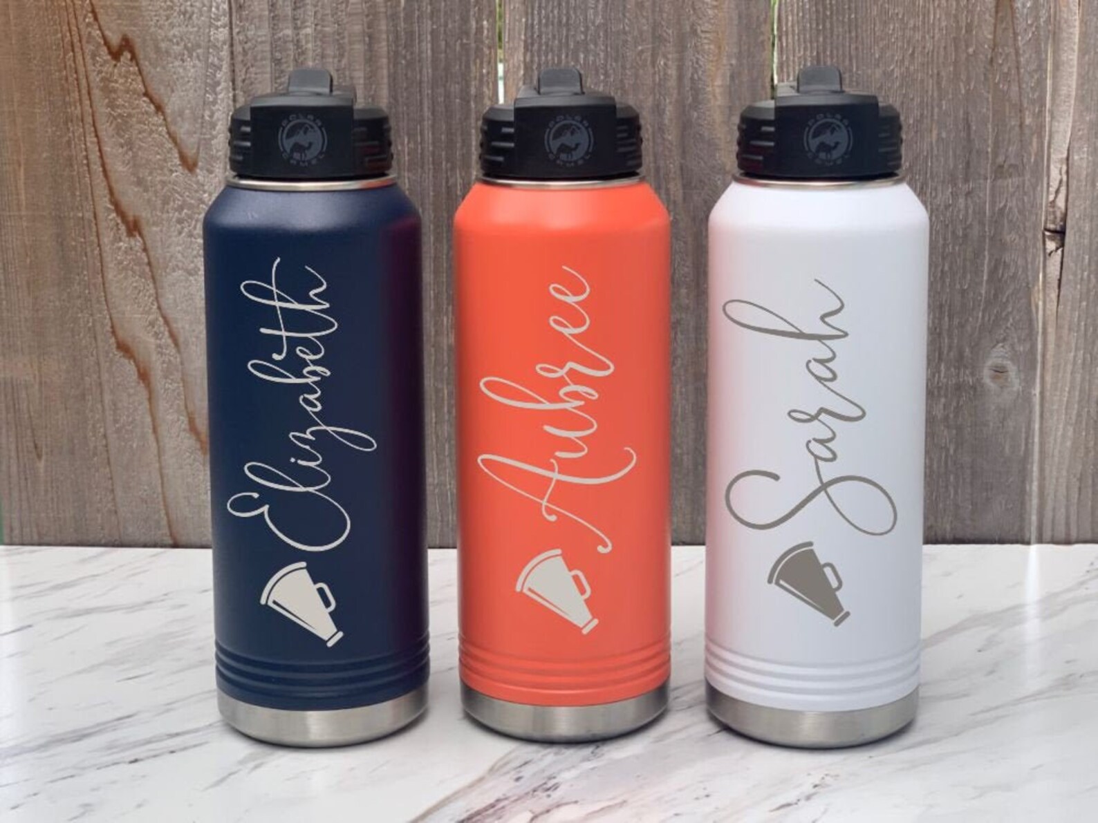Cheerleading Water Bottle Personalized Cheer Team Gift Large Etsy