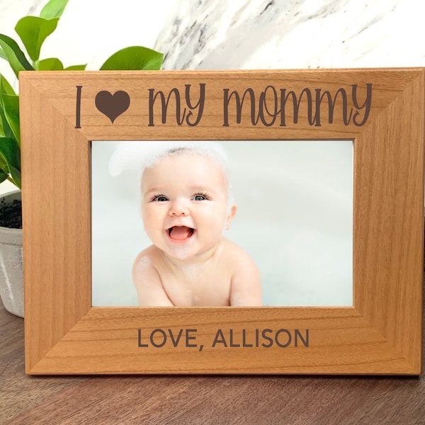 I Love My Mom Frame Etsy