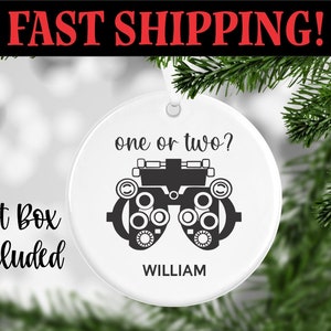 Eye Doctor Ornament, Optician Ornament, Optometrist Gift, Ophthalmologist Gift, Optical Optometry Student Office Staff Christmas