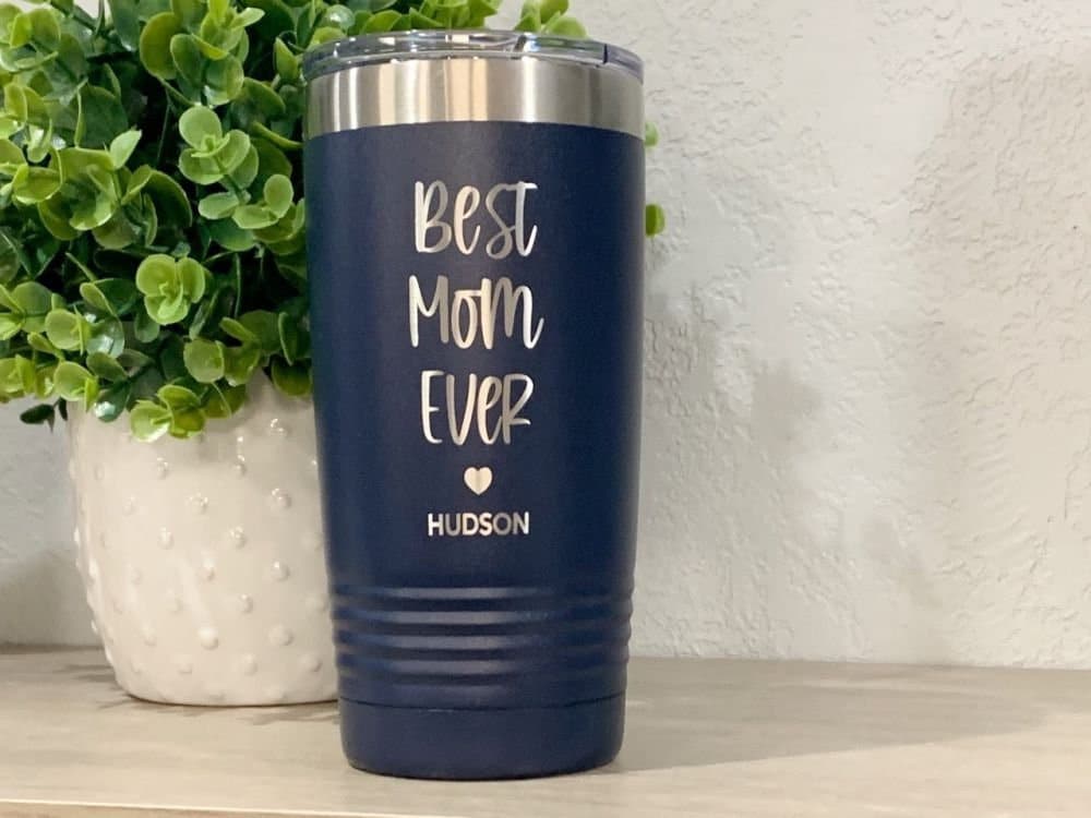 Mom Established 16oz Stainless Steel Coffee Mug, Design: MOMEST