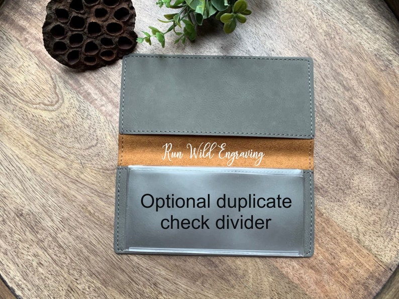 Personalized Monogram Checkbook Cover Vegan Leather Damask Frame Engraved Checkbook Holder Checkbook Wallet Bank Book