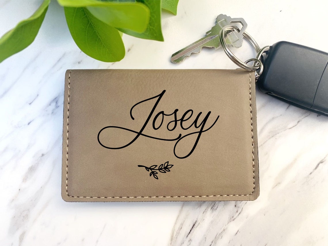 Keychain Wallet Personalized Keychain ID Holder Keychain Etsy