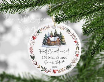 New Home Christmas Ornament Personalized | First Christmas At | New Home Keepsake