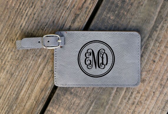 monogrammed luggage tags