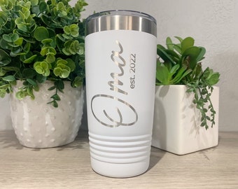 Oma Tumbler, Oma Gift, Engraved Coffee Tumbler, 20oz Oma Coffee Mug, Pregnancy Announcement, Gift For Oma, Oma Birthday Gift, Travel Cup