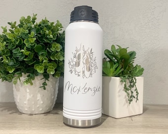 Ballet Water Bottle Personalized, Ballet Teacher Gift, Ballet Dancer Gift, Dance Recital, Dance Team, Large Engraved 32oz Bottle