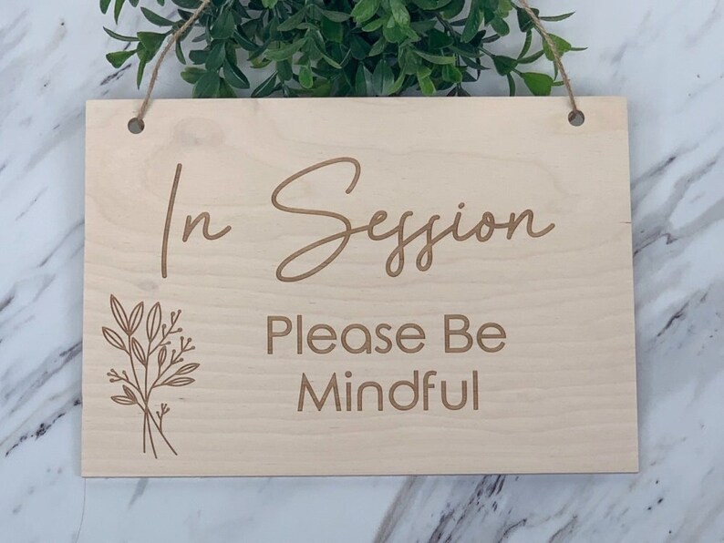 Therapy in Session Door Sign Wood Engraved Rectangle Door - Etsy