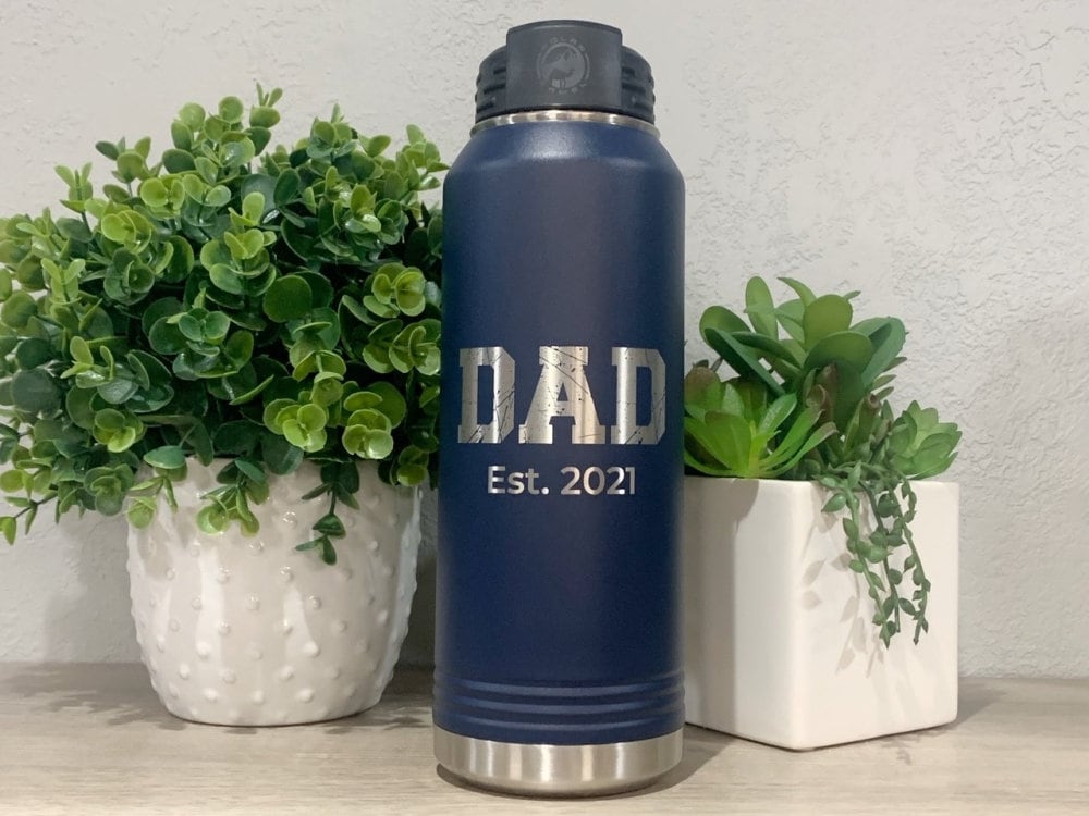 Custom Bluey Dad Stainless Steel Water Bottle By Pkurniawan598