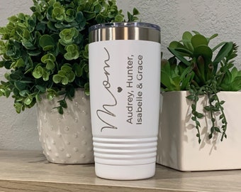 Engraved Mom Tumbler With Kids Names