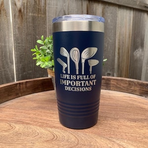 Engraved Golf Tumbler, Father&#39;s Day Golf Gift, Dad Christmas, Golfer Gift, Golf Gift For Him, 20oz or 30oz Travel Mug, Insulated Coffee Cup