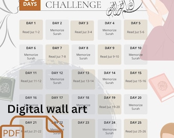2025 printable Ramadan wall art Challenge Ramadan