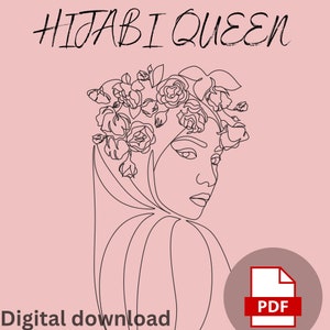 Ramadan Hijabi wall Art | Minimalist Illustration | Islamic Prints | Hijab | Islamic Wall Art | Home Office Decor  | Digital Download