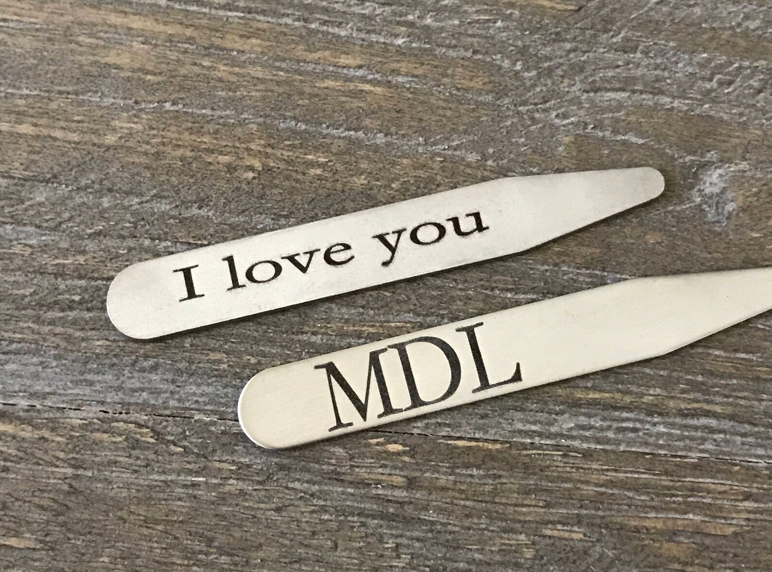 Personalized Collar Stays Engraved Collar Stays Shirt Etsy
