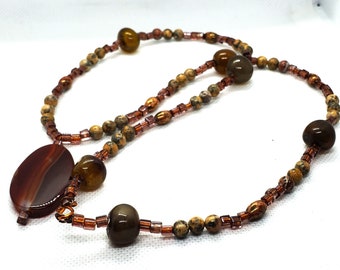 Jasper and Agate Necklace. Pagan, Wiccan, Metaphysical, Spiritual