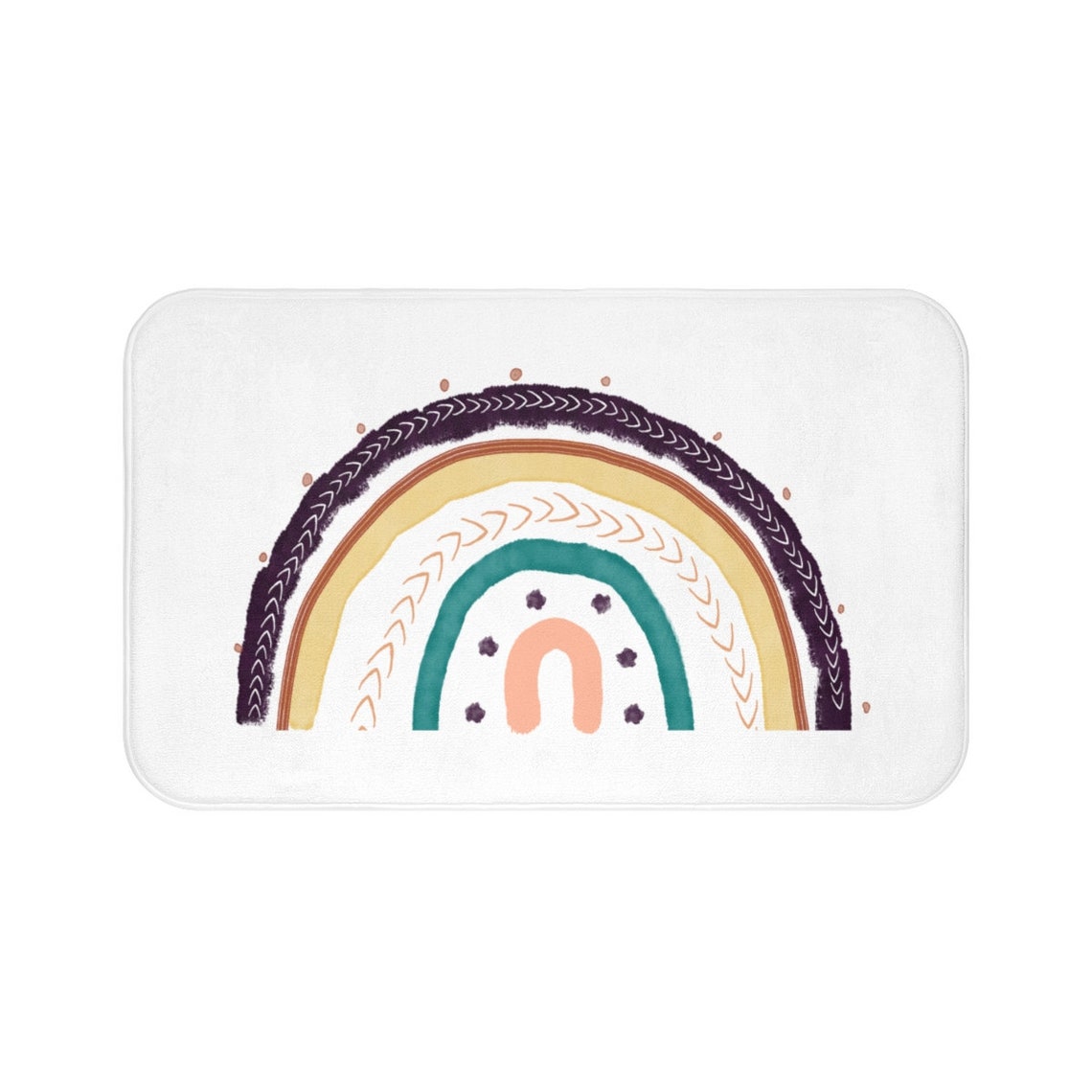 Rainbow Bathroom Rug Custom Bath Mat Girls Bath Mat Rainbow Etsy