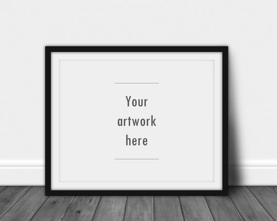 Minimalist Frame Mockup Black Frame Mockup Horizontal Frame Digital