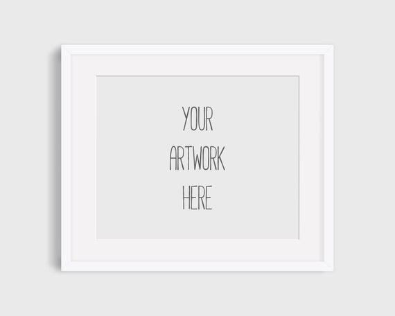 Minimalist Horizontal Frame Mockup Clean White Simple White Room