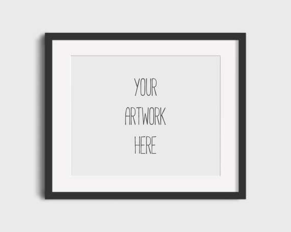 Horizontal Frame Mockup Landscape Simple Frame Mockup Black Frame