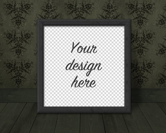 Square Digital Frame Mockup Artwork Ad Square Mockup Digital