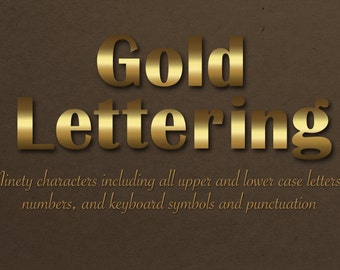 50% off, Gold Lettering, Digital gold lettering, Metallic alphabet, Gold alphabet, digital paper, instant download, gold font, DOWNLOAD