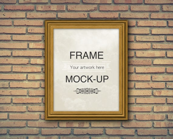 8 X 10 Inch Frame Mockup Gold Frame Mockup