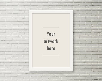 White Frame Mockup Simple Frame Mockup A0 A1 A2 A3 A4 Portrait Mockup Vertical Mockup Digital Frame White Brick Wall Download Free Psd Mockups Find Free Psd Mockups