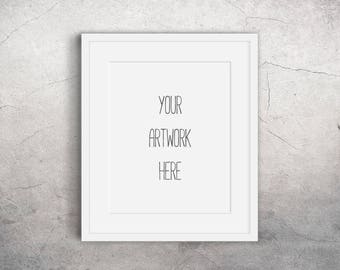 Download Simple Frame Mockup Modern Frame Mockup Modern Poster Mockup Minimalist White Frame 8 X 10 Inch Styled Stock Frame Mat Grey Download Free Layered Mockup Psd File PSD Mockup Templates