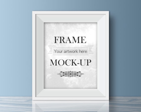 Baby Blue Mockup Stock Image Digital Frame Product Mockup