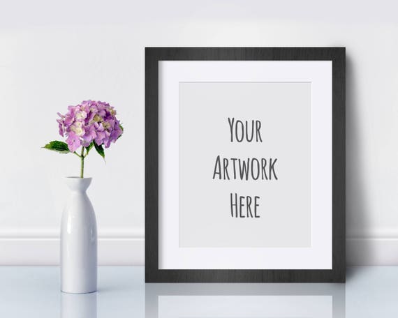 Mockup Photo Mockup With Flowers Vase Floral Poster