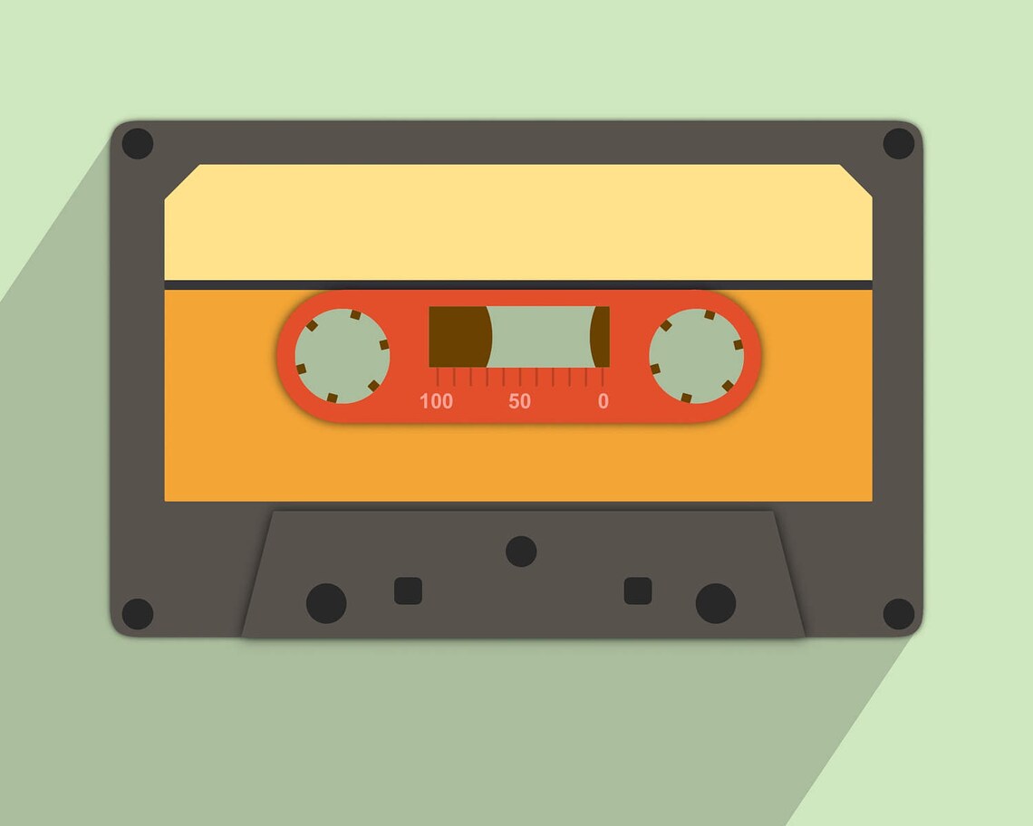 Vintage Tape Clipart Cassette Tape Clipart Retro Cassette Etsy