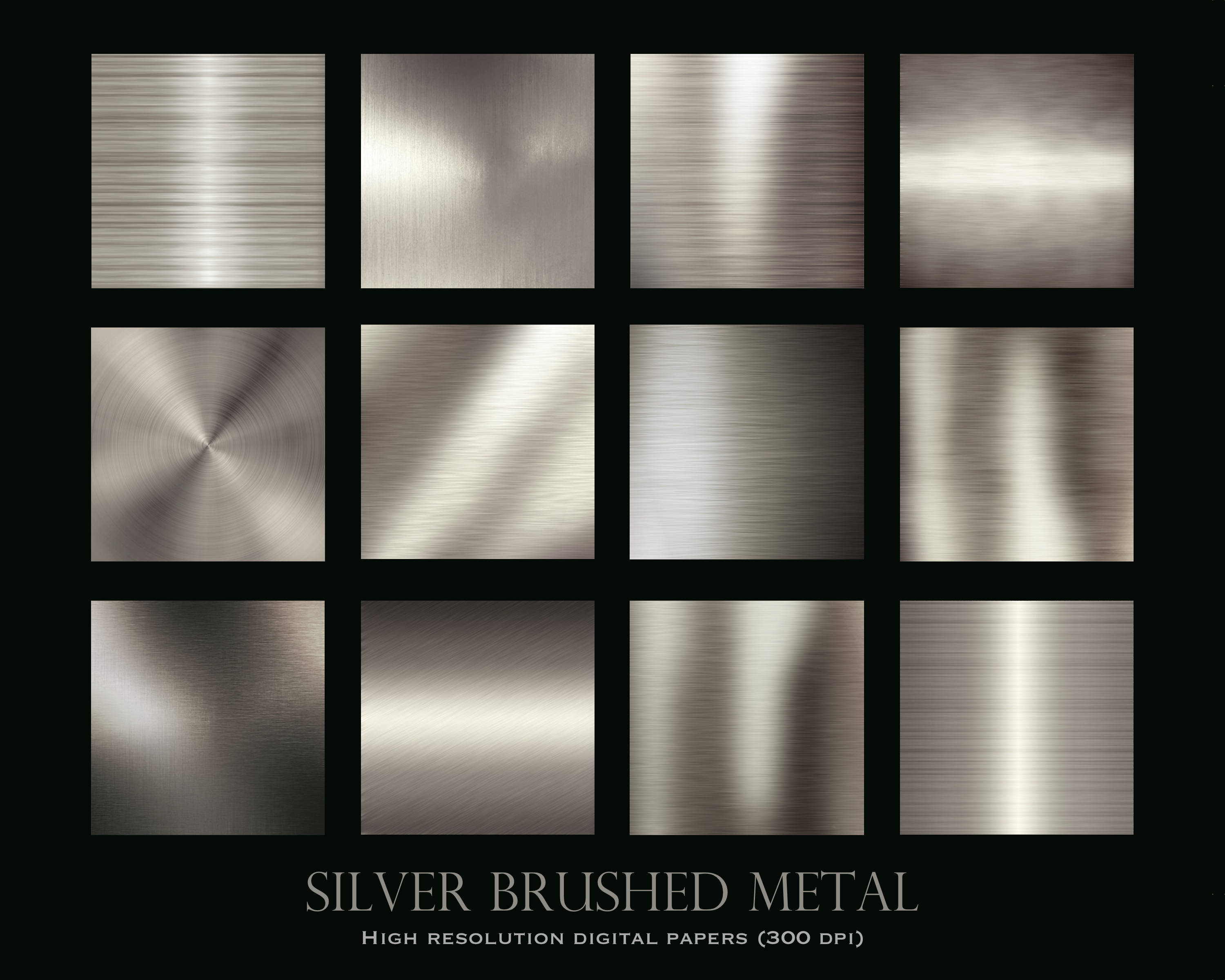 Silver Brushed Metal Silver Foil Polished Silver Brushed Etsy
