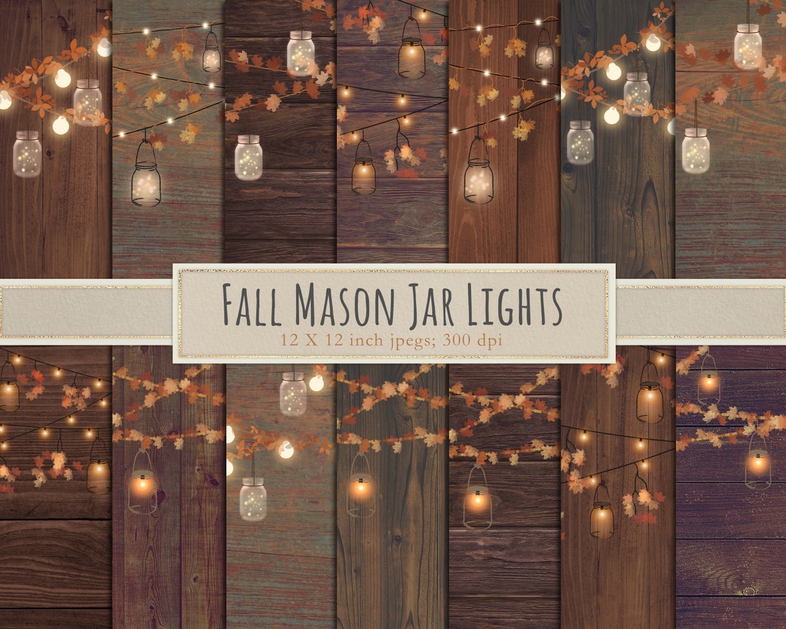 Rustic Fall Rustic Autumn Digital Paper Scrapbook Paper | Etsy