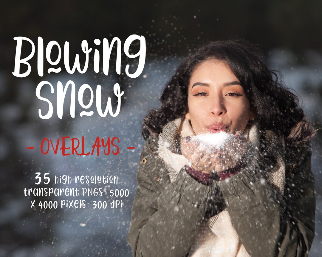 Blowing Snow Overlays Realistic Snow Blowing Overlays Etsy
