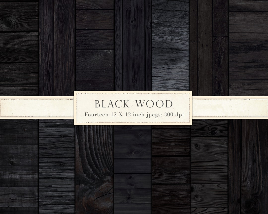 Black Wood Backgrounds, Dark Wood Background, Black Wood, Digital Paper ...