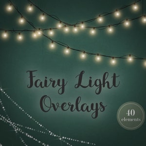 Fairy lights, Fairy lights overlay, Christmas lights, overlay, string lights clipart, string lights, clipart, xmas lights, wedding, DIGITAL