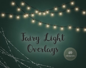 Fairy lights, Fairy lights overlay, Christmas lights, overlay, string lights clipart, string lights, clipart, xmas lights, wedding, DIGITAL