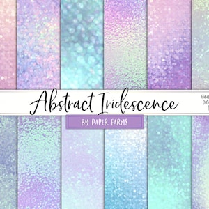 Iridescent digital paper, iridescent bokeh, abstract iridescence, pearlescent, digital paper, backgrounds, scrapbook paper, teal, DOWNLOAD