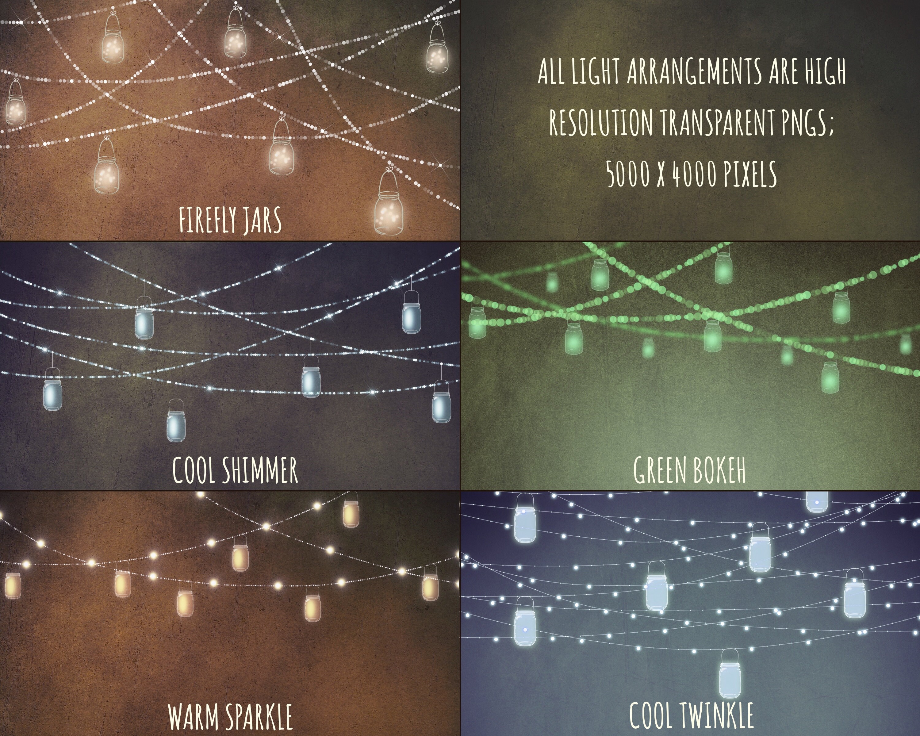 Mason Jar Lights Clipart Mason Jars String Lights Fairy Etsy Canada