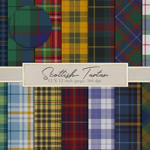 Carta digitale tartan scozzese, scozzese, scozzese, plaid, tartan, misto, carta scrapbook, carta digitale, sfondi, realistico, blu, DOWNLOAD