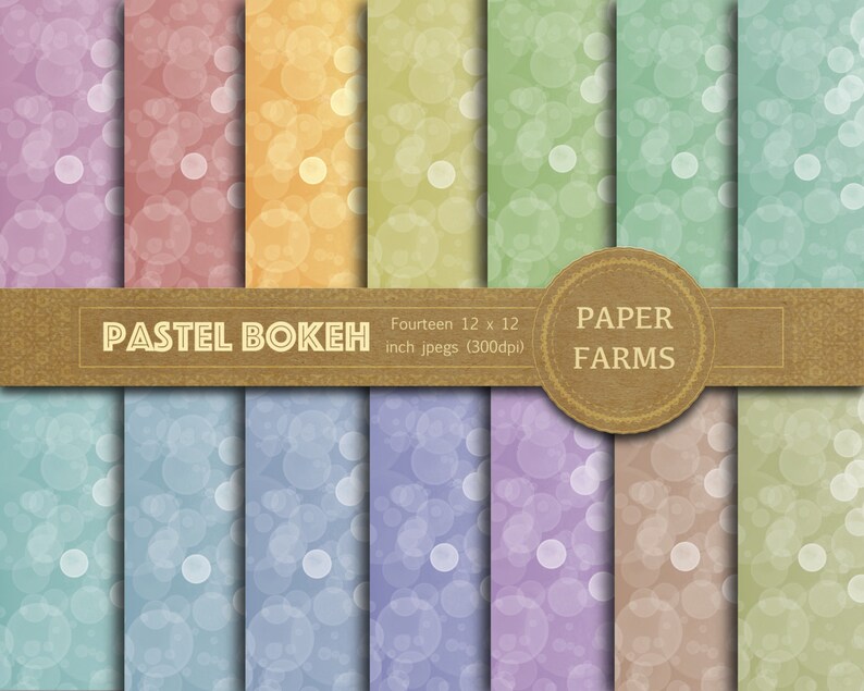 Download Pastel bokeh digital paper rainbow bokeh digital paper ...