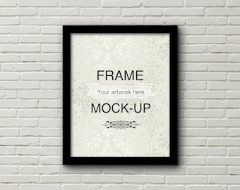 Black frame mockup, poster mockup, 8x10, 4x5, 16x20, inches, styled stock, etsy listing mockup, mockup for art, brick, digital, DOWNLOAD