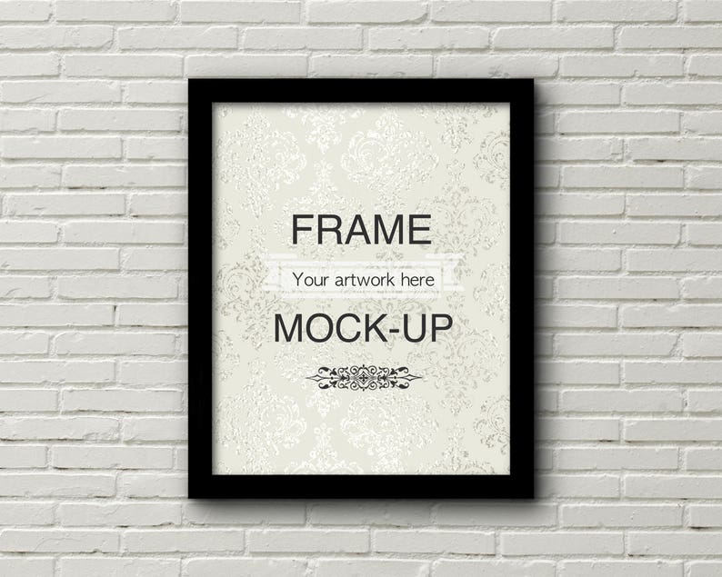 Black frame mockup poster mockup 8x10 4x5 16x20 inches | Etsy